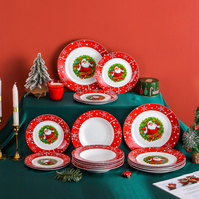 The Seasonal Aisle Mannford Porcelain China Dinnerware Set of 18
